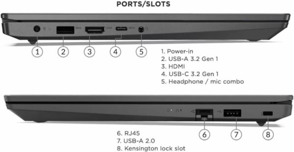 Lenovo V15 Laptop, 15.6" FHD Display, AMD Ryzen 5 5500U Hexa-core Processor (Beat Intel i7-1065G7), 16GB RAM, 512GB SSD, HDMI, RJ45, Numeric Keypad, Wi-Fi, Windows 11 Pro, Black - For Sale - Price - Image 6