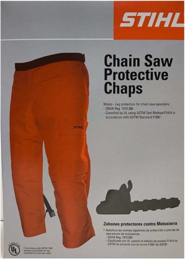 STIHL 0797 333 9200 36-Inch Black Protective Chain Saw Chaps - For Sale - Price