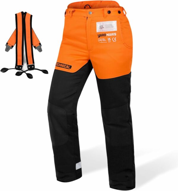 Chainsaw Pants, Technical Chainsaw Trouser, Chainsaw Chaps, Tree Cutting Pant with Adjustable Suspenders - For Sale - Price