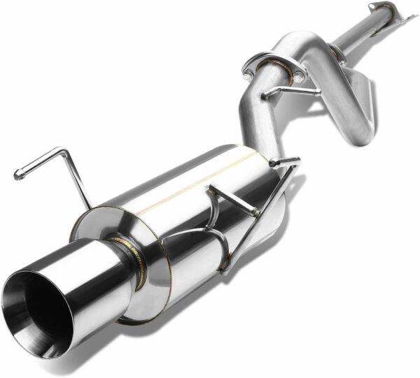 Auto Dynasty 4 Inches Rolled Muffler Tip Catback Exhaust System Compatible with Nissan Sentra SE-R Spec V Sedan B15 02-06 - For Sale - Price - Image 2