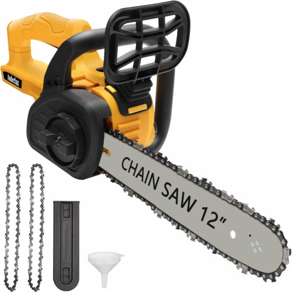 Chainsaw Cordless for DeWalt 20V MAX Battery, Chainsaw with 2 12-Inch Chainsaw Chains and Bar for Wood Cutting, Tree Trimming (Battery NOT Included) - For Sale - Price