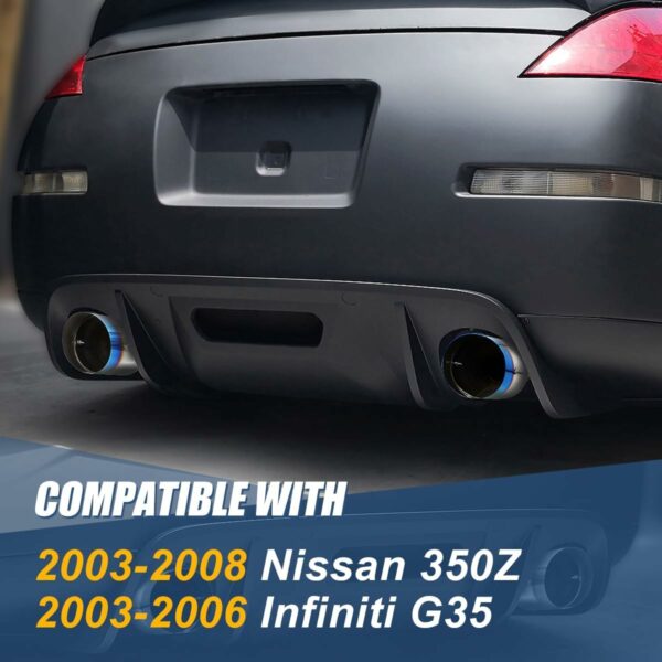 Dual 4.5 Inches Muffler Tip Axle Back Catback Exhaust System Compatible with Nissan 350Z Infiniti G35 03-08, Stainless Steel - For Sale - Price - Image 6