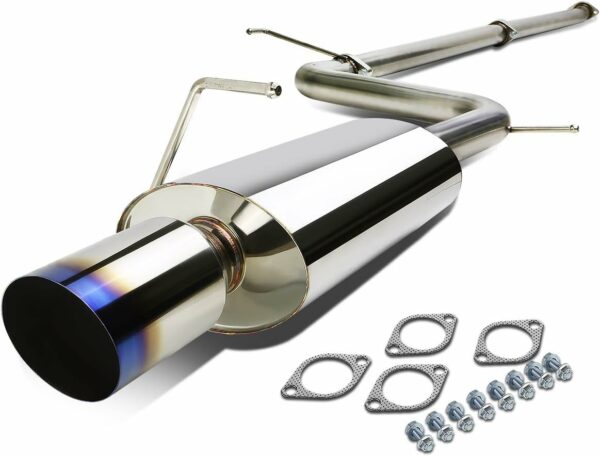 DNA MOTORING CBE-ME06L4-BT Stainless Steel Cat Back Exhaust System [Compatible with 06-09 Mitsubishi Eclipse 2.4L l4] - For Sale - Price