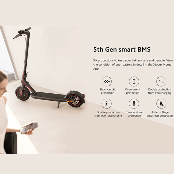 Xiaomi MI Electric Scooter 4 Pro - 700W Motor, 31 Miles Long Range & 18.6mph, 10" DuraGel Self-Sealing Tubeless Tires, Dual Brakes, World First Electric Scooter with LoT Lever 3 Certificate - For Sale - Price - Image 9