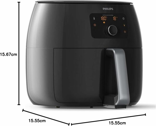 Philips Premium Airfryer XXL, Fat Removal Technology, 3lb/7qt, Rapid Air Technology, Digital Display, Keep Warm Mode, 5 Cooking Presets, HomeID App, Family Sized, Black (HD9650/96) - For Sale - Price - Image 10