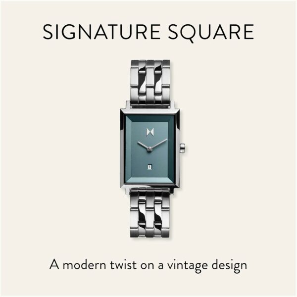 MVMT Signature Square Watches for Women - Premium Minimalist Women’s Watch - Analog, Stainless Steel, 5 ATM/50 Meters Water Resistance - Interchangeable Band - 24mm - For Sale - Price - Image 7