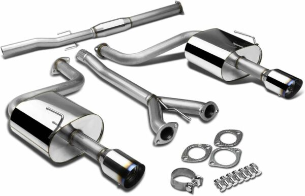 DNA MOTORING CBE-NM09-BT Stainless Steel Cat Back Exhaust System [Compatible with 09-15 Nissan Maxima A35 3.5L V6] - For Sale - Price - Image 2