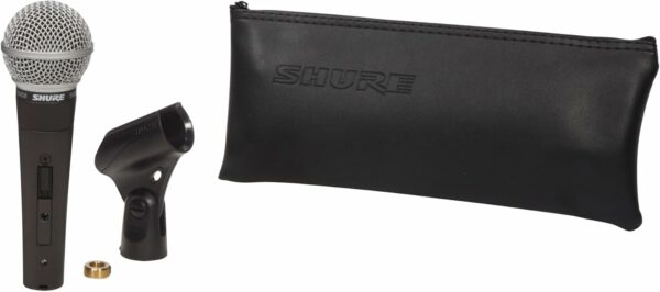 Shure SM58 Pro XLR Dynamic Microphone with On/Off Switch - Professional Studio & Live Performance Cardioid Mic for Vocals, Podcasting, and Recording (SM58S) - For Sale - Price - Image 3