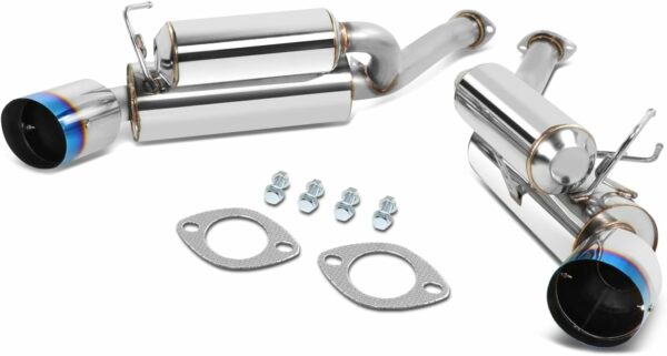 Dual 4.5 Inches Muffler Tip Axle Back Catback Exhaust System Compatible with Nissan 350Z Infiniti G35 03-08, Stainless Steel - For Sale - Price