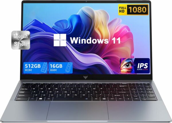 2025 Laptop Computer with Windows 11, Intel N150 Quad-Core Processor 16GB DDR4 RAM 512GB SSD, 15.6" FHD IPS Display, Long Battery Life, Traditional Laptops for Business Office Student Gaming - For Sale - Price