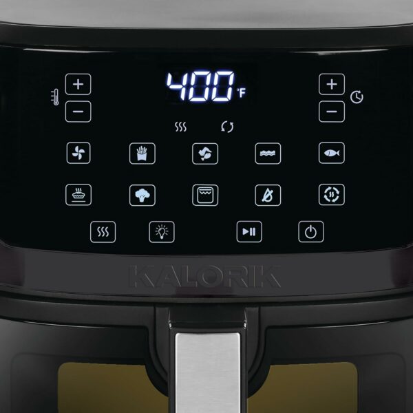 Kalorik 7 Quart Touchscreen Air Fryer with Window, Black (FT 52324 BK) - For Sale - Price - Image 8