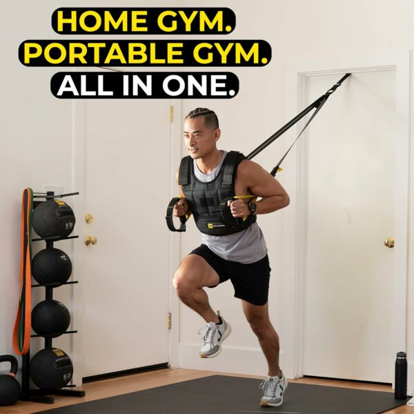 TRX All-in-ONE Suspension Training System: Full Body Workouts for Your Home Gym, Travel, and Outdoors | Includes Indoor & Outdoor Anchors, Workout Guide and Video Downloads - For Sale - Price - Image 7