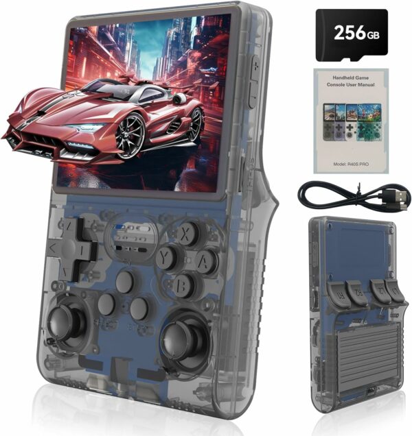 R40S Pro Handheld Game Console,30000 HD Games Mini Retro Gaming Console,3.5-Inch IPS Screen,Built in 45 Emulators,256GB SD Card,3800mAh Battery - For Sale - Price