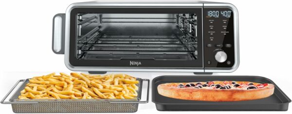 Ninja SP201 Digital Air Fry Pro Countertop 8-in-1 Oven with Extended Height, XL Capacity, Flip Up & Away Capability for Storage Space, with Air Fry Basket, Wire Rack & Crumb Tray, Silver - For Sale - Price - Image 9