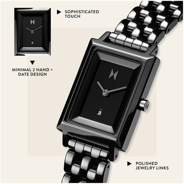 MVMT Signature Square Watches for Women - Premium Minimalist Women’s Watch - Analog, Stainless Steel, 5 ATM/50 Meters Water Resistance - Interchangeable Band - 24mm - For Sale - Price - Image 3