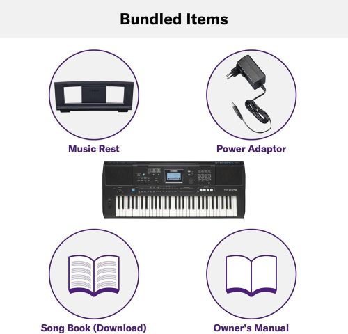 Yamaha, 61-Key Touch-Sensitive Advanced Portable Keyboard with Power Adapter, (PSRE473) - For Sale - Price - Image 5