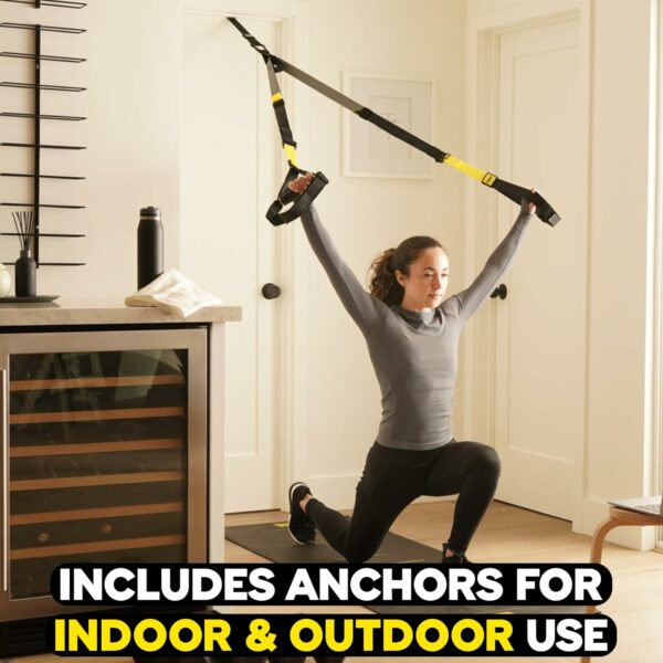 TRX All-in-ONE Suspension Training System: Full Body Workouts for Your Home Gym, Travel, and Outdoors | Includes Indoor & Outdoor Anchors, Workout Guide and Video Downloads - For Sale - Price - Image 9