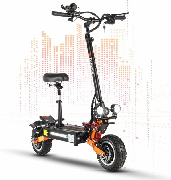 ZO01 PLus Electric Scooter, 6000W Dual Motors Up to 58 MPH, 60 Miles Range 60V35AH Battery, 11" Off Road Fat Tires, Oil Hydraulic Brakes Dual Suspensions Electric Scooter for Adults with Seat - For Sale - Price