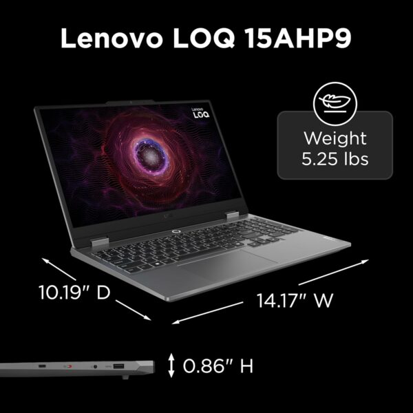 Lenovo LOQ Gaming Laptop - NVIDIA® GeForce RTX™ 4050 6GB - 15.6” FHD Display - AMD Ryzen 7 8845HS - 16GB RAM - 512GB SSD - Windows 11 Home, Luna Grey - For Sale - Price - Image 6