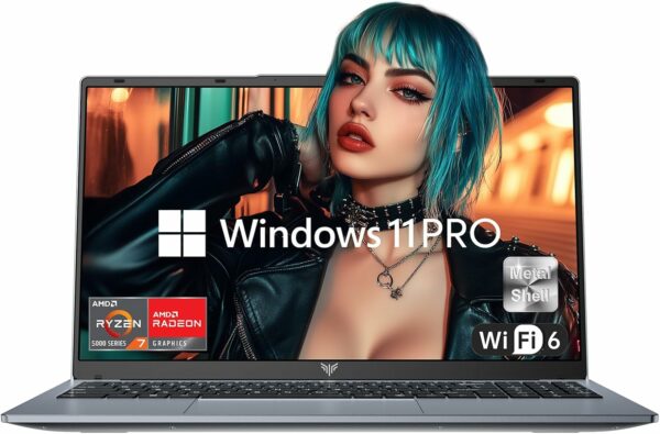 2025 Gaming Laptop with AMD Ryzen7, 8-core processor (Up to 4.5GHZ),16GB DDR4 RAM 512GB SSD ,WIFI 6, 15.6 inch HD Display,54.72Wh Battery，Windows 11, Laptops Computers for Gamer Business Office - For Sale - Price