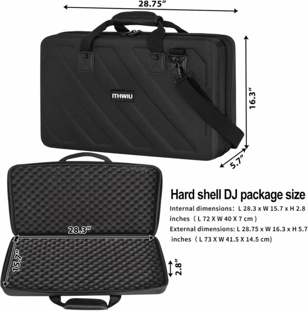 Lightweight Molded Hard Storage Case Fits Pioneer DDJ 1000, 1000SRT DJ Controllers Carrying Case Black - For Sale - Price - Image 2