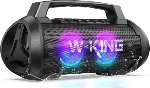 W-KING Portable Speakers Bluetooth Wireless, 120W Peak 70W Loud Bluetooth Speaker Waterproof Outdoor, Deep Bass/2* Subwoofer/DSP/EQ/42H Playtime/IPX6/RGB Lights/MAC-in/Power Bank, Large Party Boombox - For Sale - Price