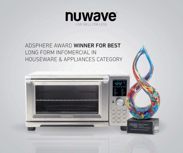 Nuwave Bravo Air Fryer Toaster Smart Oven, 12-in-1 Countertop Convection, 30-QT XL Capacity, 50°-500°F Temperature Controls, Top and Bottom Heater Adjustments 0%-100%, Brushed Stainless Steel Look - For Sale - Price - Image 7