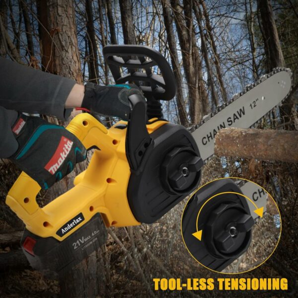 Chainsaw Cordless for DeWalt 20V MAX Battery, Chainsaw with 2 12-Inch Chainsaw Chains and Bar for Wood Cutting, Tree Trimming (Battery NOT Included) - For Sale - Price - Image 7