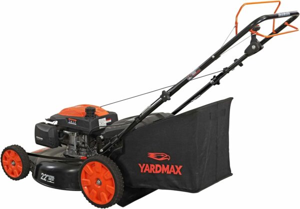 YARDMAX 22 in. 201cc Select PACE 6 Speed CVT High Wheel RWD 3-in-1 Gas Walk Behind Self Propelled Lawn Mower, Black - For Sale - Price - Image 7