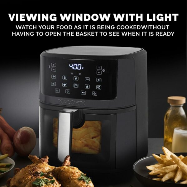 Kalorik 7 Quart Touchscreen Air Fryer with Window, Black (FT 52324 BK) - For Sale - Price - Image 6