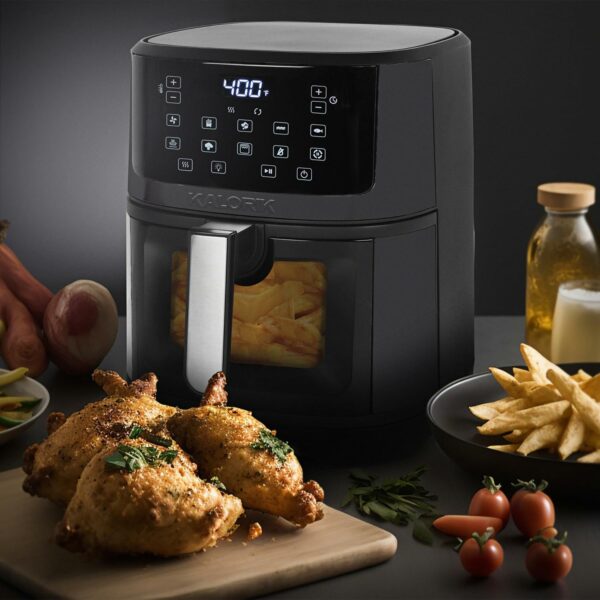 Kalorik 7 Quart Touchscreen Air Fryer with Window, Black (FT 52324 BK) - For Sale - Price - Image 2