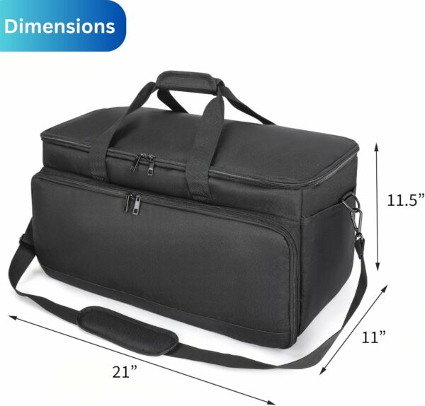 Large Cable File Bag for Musicians DJs and Travel Heavy Duty - Padded 17" Laptop Pocket, Gig Bag Gear Organizer with Dividers, Professional Case for Microphone, Sound, Lighting, Camera, Pedals, Cords - For Sale - Price - Image 6