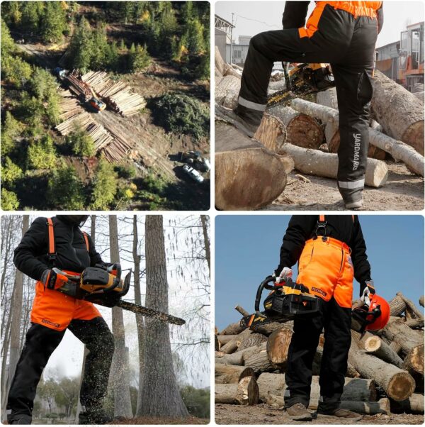 Chainsaw Pants, Technical Chainsaw Trouser, Chainsaw Chaps, Tree Cutting Pant with Adjustable Suspenders - For Sale - Price - Image 5