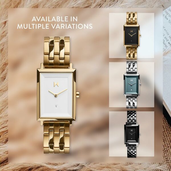 MVMT Signature Square Watches for Women - Premium Minimalist Women’s Watch - Analog, Stainless Steel, 5 ATM/50 Meters Water Resistance - Interchangeable Band - 24mm - For Sale - Price - Image 4