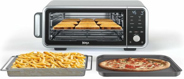 Ninja SP201 Digital Air Fry Pro Countertop 8-in-1 Oven with Extended Height, XL Capacity, Flip Up & Away Capability for Storage Space, with Air Fry Basket, Wire Rack & Crumb Tray, Silver - For Sale - Price