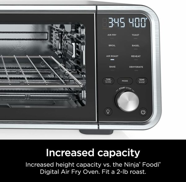 Ninja SP201 Digital Air Fry Pro Countertop 8-in-1 Oven with Extended Height, XL Capacity, Flip Up & Away Capability for Storage Space, with Air Fry Basket, Wire Rack & Crumb Tray, Silver - For Sale - Price - Image 6