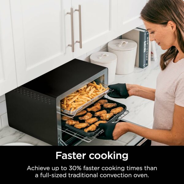 Ninja DT202BK Foodi 8-in-1 XL Pro Air Fry Oven, Large Countertop Convection Oven, Digital Toaster Oven, 1800 Watts, Black, 12 in. (Renewed) - For Sale - Price - Image 4