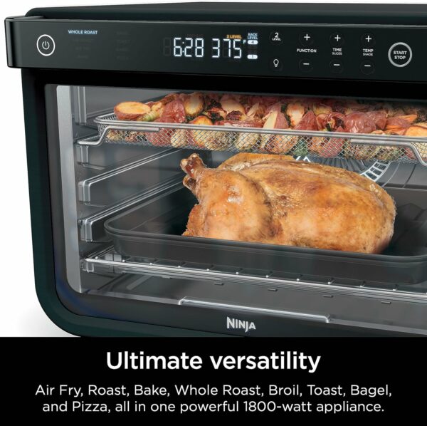 Ninja DT202BK Foodi 8-in-1 XL Pro Air Fry Oven, Large Countertop Convection Oven, Digital Toaster Oven, 1800 Watts, Black, 12 in. (Renewed) - For Sale - Price - Image 5