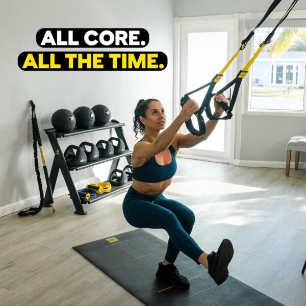 TRX All-in-ONE Suspension Training System: Full Body Workouts for Your Home Gym, Travel, and Outdoors | Includes Indoor & Outdoor Anchors, Workout Guide and Video Downloads - For Sale - Price - Image 8