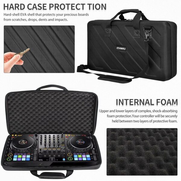 Lightweight Molded Hard Storage Case Fits Pioneer DDJ 1000, 1000SRT DJ Controllers Carrying Case Black - For Sale - Price - Image 4